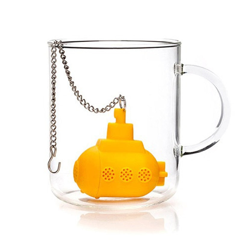 Infuseur à Thé Silicone Sous-Marin Jaune