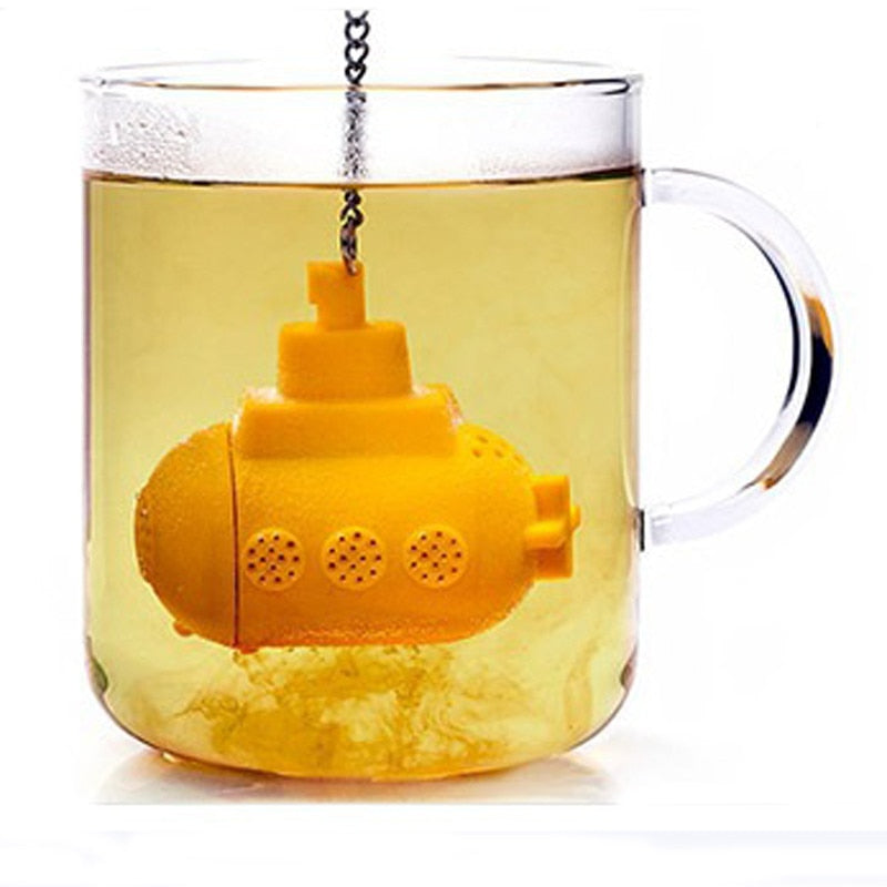 Infuseur à Thé Silicone Sous-Marin Jaune